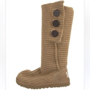 UGG Chestnut Knit Button Tall Boot